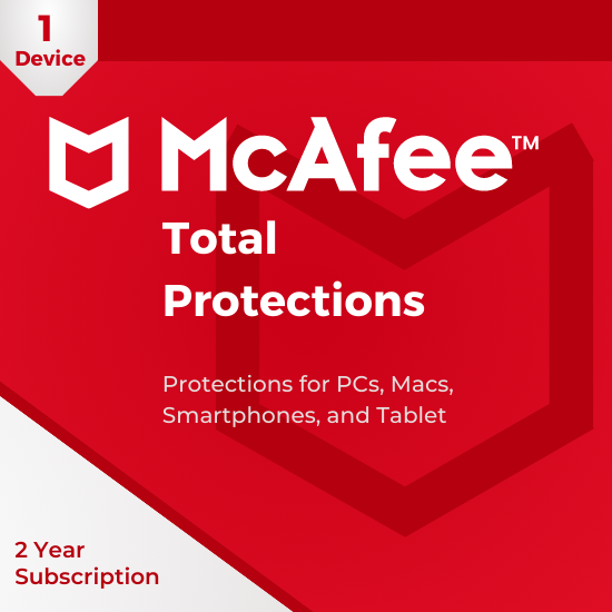 McAfee Total Protection (1 Device) (2 Years)