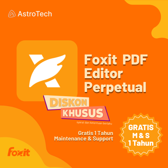 Foxit PDF Editor (Perpetual) Include Maintenance and Support 1 Year - PROMO