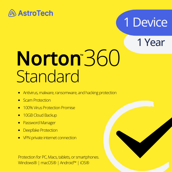 Norton Antivirus 360 Standard (1 Device) (Yearly)