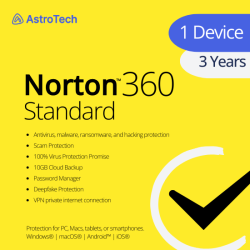 Norton Antivirus 360 Standard (1 Device) (3Years)