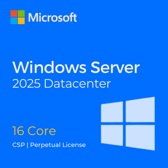 Microsoft Windows Server 2025 Datacenter (16 Core License Pack) (CSP) (Perpetual)