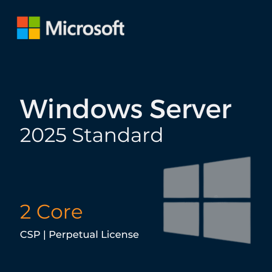 Microsoft Windows Server 2025 Standard (2 Core License Pack) (CSP) (Perpetual)